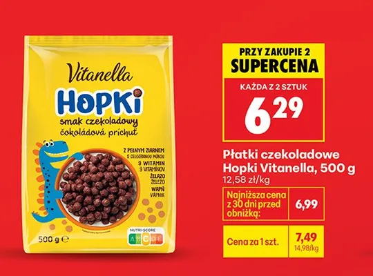 Płatki czekoladowe Hopki promocja w Biedronka