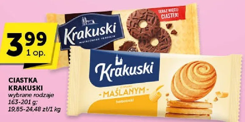 Ciastka wybrane rodzaje promocja w Groszek