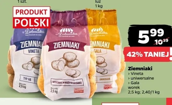 Ziemniaki Vineta promocja w Netto