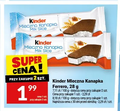 Kinder Mleczna Kanapka Ferrero promocja w Twój Market