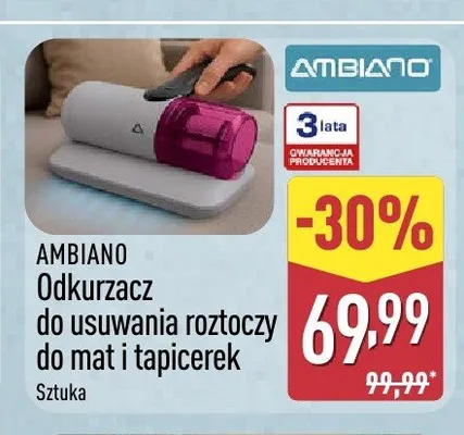 Odkurzacz do usuwania roztoczy do mat i tapicerek AMBIANO promocja w Aldi