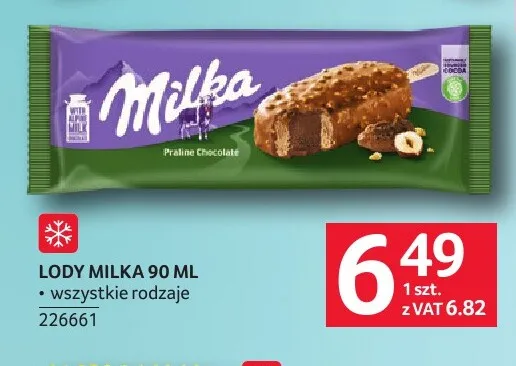 Lody Milka promocja w Selgros