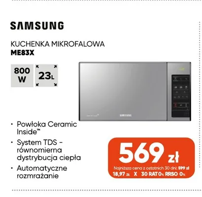 Kuchenka mikrofalowa ME83X Samsung promocja w Max Elektro
