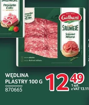 Wędlina plastry Salame Milano Galbani promocja w Selgros