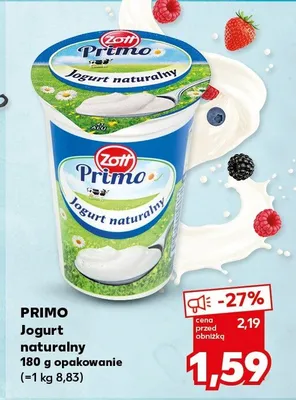 Jogurt naturalny opakowanie promocja w Kaufland