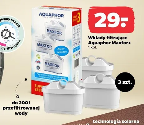 Wkłady filtrujące Maxfor+ promocja w Netto