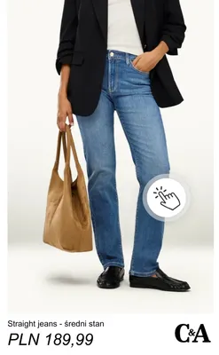 Straight jeans - średni stan C & A promocja w C&A