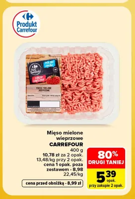Mięso mielone wieprzowe Carrefour promocja w Carrefour