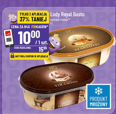 Lody Royal Gusto wybrane rodzaje promocja w POLOmarket