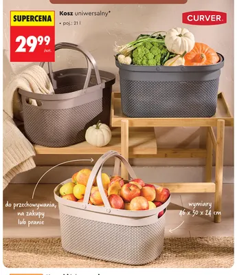 Kosz uniwersalny 21 l Curver promocja w Biedronka