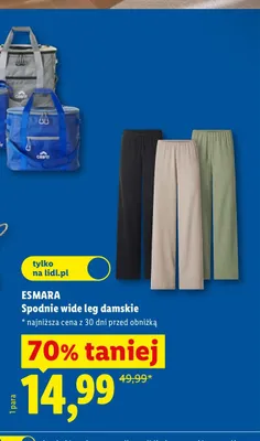Spodnie wide leg damskie ESMARA promocja w Lidl