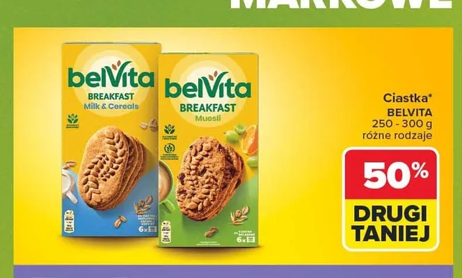 Ciastka belVita Breakfast Milk & Cereals promocja w Carrefour Market