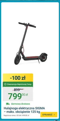 Hulajnoga elektryczna Sigma promocja w ERLI