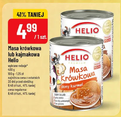 Masa krówkowa Helio promocja w POLOmarket