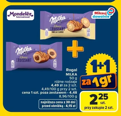 Rogal Choco Croissant Vanilla Flavour Milka promocja w Carrefour