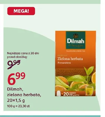 Zielona herbata Dilmah promocja w Rossmann