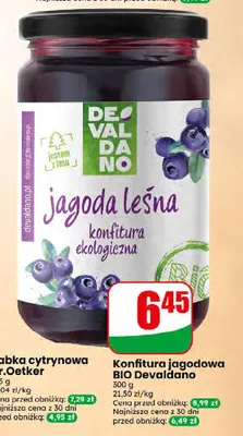 Konfitura jagodowa BIO Devaldano promocja w Dino