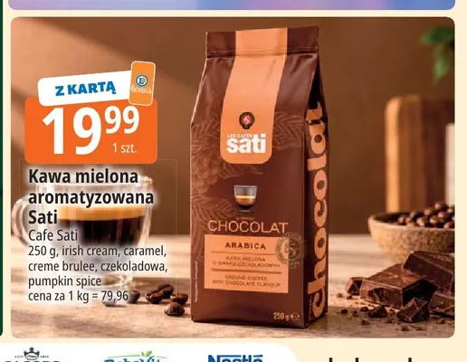 Kawa mielona aromatyzowana Sati creme brulee promocja w Leclerc
