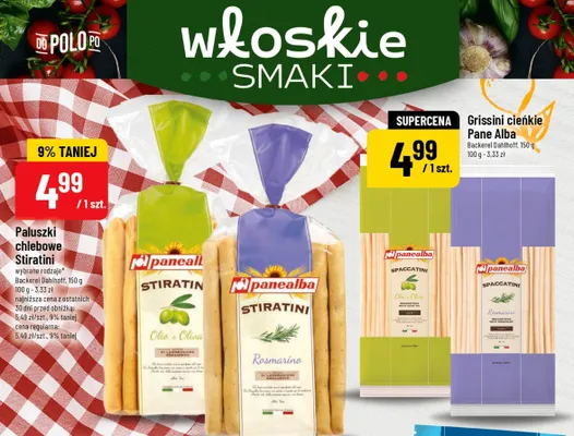 Grissini cienkie Pane Alba promocja w POLOmarket