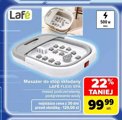 Masażer do stóp składany Lafé Flexi Spa promocja w Carrefour