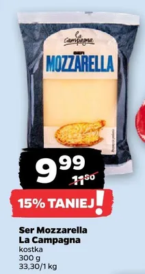 Ser Mozzarella kostka promocja w Netto