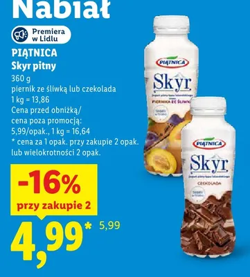 Skyr pitny piernik ze śliwką Piątnica promocja w Lidl