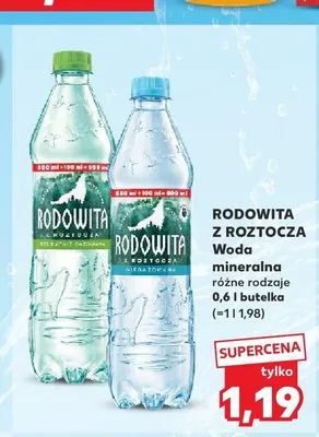 Woda mineralna Rodowita z Roztocza promocja w Kaufland