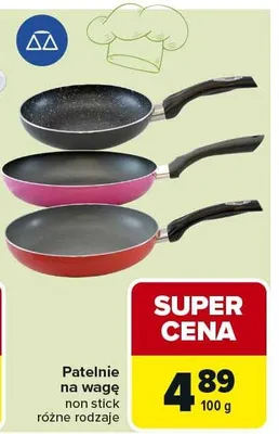 Patelnie na wagę non stick różne rodzaje promocja w Carrefour