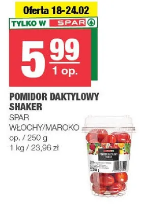 Pomidor daktylowy shaker wybrane rodzaje promocja w SPAR