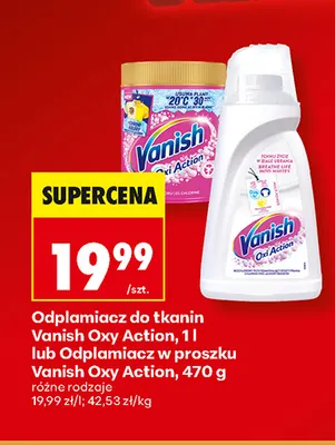 Odplamiacz w proszku Vanish Oxi Action promocja w Biedronka