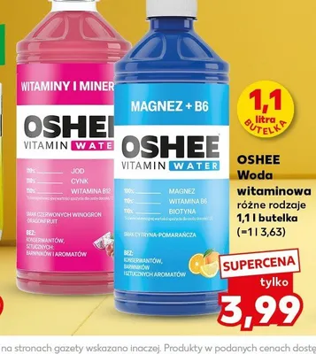 Woda witaminowa OSHEE Vitamin Water promocja w Kaufland
