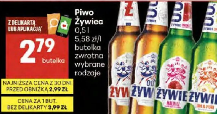 Piwo Żywiec promocja w Delikatesy Centrum