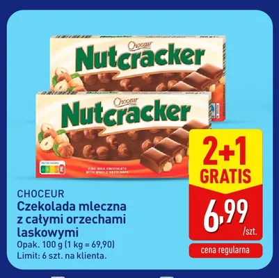 Czekolada mleczna z całymi orzechami laskowymi Choceur promocja w Aldi
