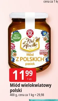 Miód wielokwiatowy polski Nid d'Abeille promocja w Leclerc