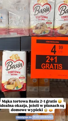 Mąka tortowa Extra promocja w Aldi