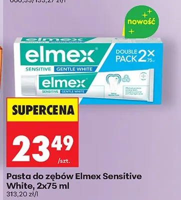 Pasta do zębów Sensitive Gentle White 2x75ml promocja w Biedronka