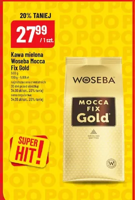 Kawa mielona Woseba Mocca Fix Gold promocja w POLOmarket
