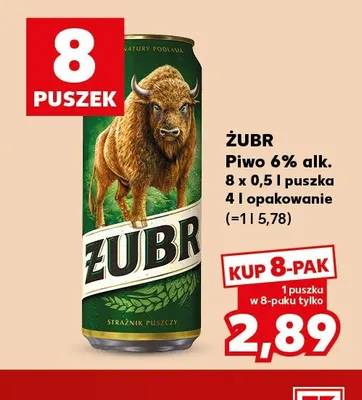 Piwo Żubr 8-pak promocja w Kaufland