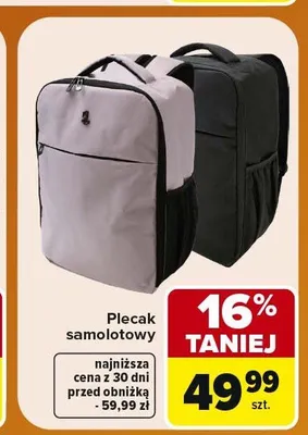 Plecak samolotowy Semi Line promocja w Carrefour