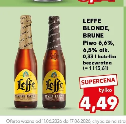 Piwo Leffe Brune promocja w Kaufland