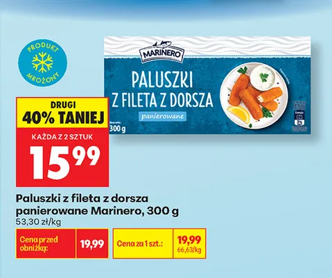 Paluszki z fileta z dorsza panierowane Marinero promocja w Biedronka