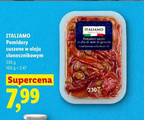 Pomidory suszone w oleju słonecznikowym ITALIAMO promocja w Lidl