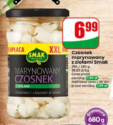 Czosnek marynowany z ziołami Smak promocja w Dino