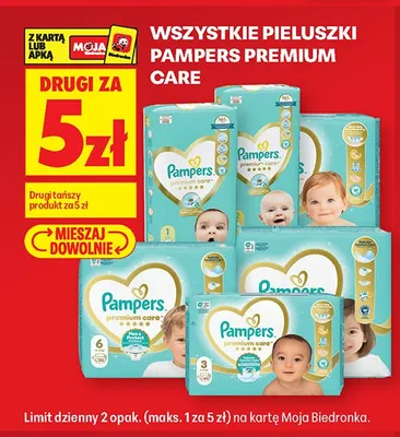 Pieluszki Pampers Premium Care promocja w Biedronka