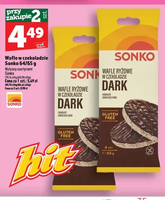 Wafle w czekoladzie Sonko promocja w TOPAZ