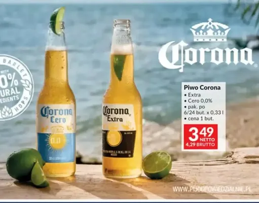Piwo bezalkoholowe Corona Cero promocja w Makro