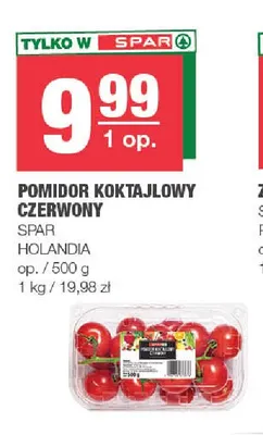Pomidory koktajlowe czerwone Spar promocja w SPAR