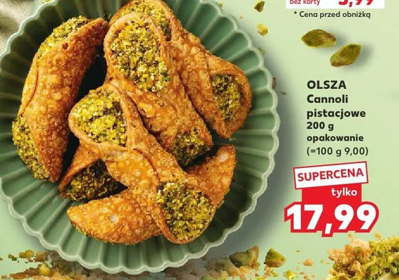 Cannoli pistacjowe opakowanie promocja w Kaufland