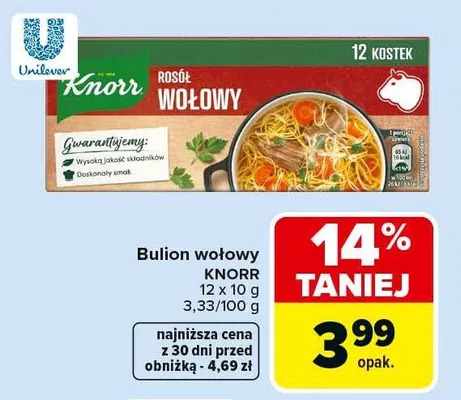 Bulion wołowy 12x10 g promocja w Carrefour