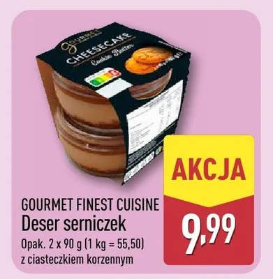 Deser serniczek z ciasteczkiem korzennym promocja w Aldi